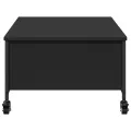 Table basse avec roulettes noir 91x55x34 cm bois d'ingénierie
