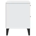 Table de chevet VIKEN blanc bois de pin solide