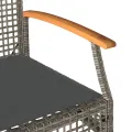 Banc de jardin avec coussin gris résine tressée et acacia