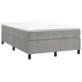 cadre de lit et matelas gris clair 120x190cm velours