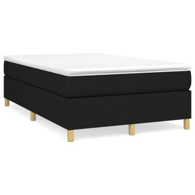 cadre de lit avec matelas noir 120x190 cm tissu