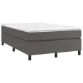 cadre de lit avec matelas gris 120x190 cm similicuir