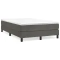 cadre de lit et matelas gris foncé 120x190cm velours