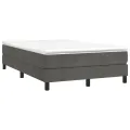 cadre de lit et matelas gris foncé 120x190cm velours