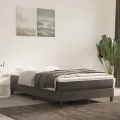 cadre de lit et matelas gris foncé 120x190cm velours