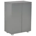 Buffet Gris brillant 60x35x80 cm Aggloméré