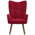 Chaise de relaxation Rouge bordeaux Velours