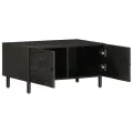 Table basse noir 80x50x40 cm bois massif de manguier