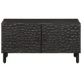 Table basse noir 80x50x40 cm bois massif de manguier