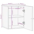 Armoire de salle de bain murale 38x33x48cm bois massif manguier