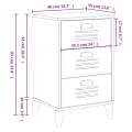 Table de chevet VIKEN blanc bois de pin solide