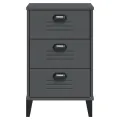 Table de chevet VIKEN gris anthracite bois de pin solide