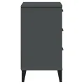 Table de chevet VIKEN gris anthracite bois de pin solide