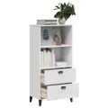 Bibliothèque VIKEN blanc 60x35x123 cm bois massif de pin