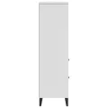 Bibliothèque VIKEN blanc 60x35x123 cm bois massif de pin
