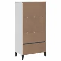 Bibliothèque VIKEN blanc 60x35x123 cm bois massif de pin