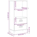 Bibliothèque VIKEN blanc 60x35x123 cm bois massif de pin