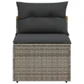 Canapés de jardin sans accoudoirs avec coussins 2 pcs gris