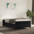 cadre de lit avec matelas noir 120x190 cm velours