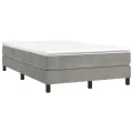 cadre de lit et matelas gris clair 120x190cm velours