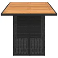 Table de jardin avec dessus en bois d'acacia noir 190x80x74 cm