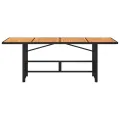 Table de jardin avec dessus en bois d'acacia noir 190x80x74 cm