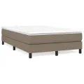 cadre de lit avec matelas taupe 120x190 cm tissu