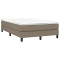 cadre de lit avec matelas taupe 120x190 cm tissu