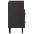 Table de chevet noir 50x33x60 cm bois de manguier massif