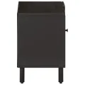 Meuble TV noir 80x31x46 cm bois massif de manguier