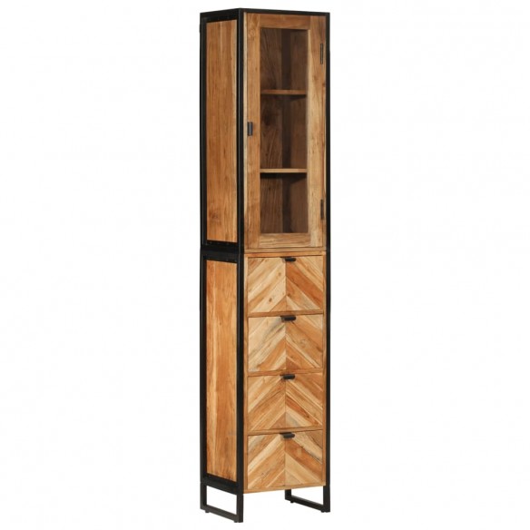 Armoire de salle de bain 40x27x190 cm bois massif d'acacia