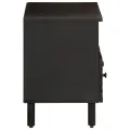 Meuble TV noir 70x33x46 cm bois massif de manguier