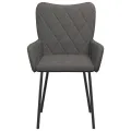 Chaises à manger lot de 2 gris foncé tissu