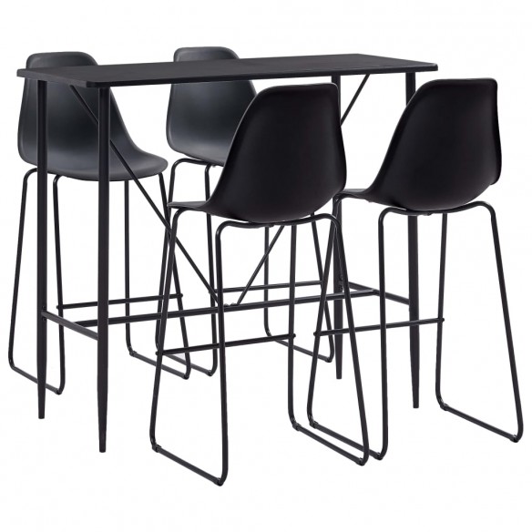 Ensemble de bar 5 pcs Plastique Noir