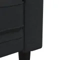 Fauteuil Chesterfield noir tissu