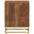 Table de chevet 40x30x50 cm bois massif manguier et fer