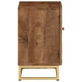Table de chevet 40x30x50 cm bois massif manguier et fer