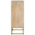 Buffet noir 55x30x76 cm bois massif de manguier et fer