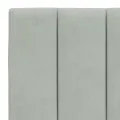 Coussin de tête de lit gris clair 120 cm velours