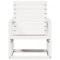 Chaise de jardin blanc 57,5x63x76 cm bois de pin massif