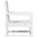 Chaise de jardin blanc 57,5x63x76 cm bois de pin massif