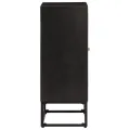 Buffet noir 55x30x76 cm bois massif de manguier et fer