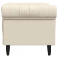 Fauteuil Chesterfield crème tissu