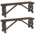 Bancs de jardin 2 pcs bois de sapin massif