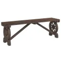 Bancs de jardin 2 pcs bois de sapin massif