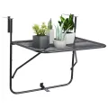 Table de balcon Noir 60x40 cm Acier