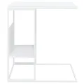 Table d'appoint Blanc 55x36x59,5 cm Bois d'ingénierie