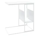 Table d'appoint Blanc 55x36x59,5 cm Bois d'ingénierie