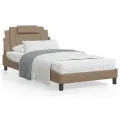 Lit avec matelas cappuccino 100x200 cm similicuir