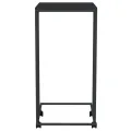 Table d'appoint avec roues Noir 40x30x63,5 cm Bois d'ingénierie